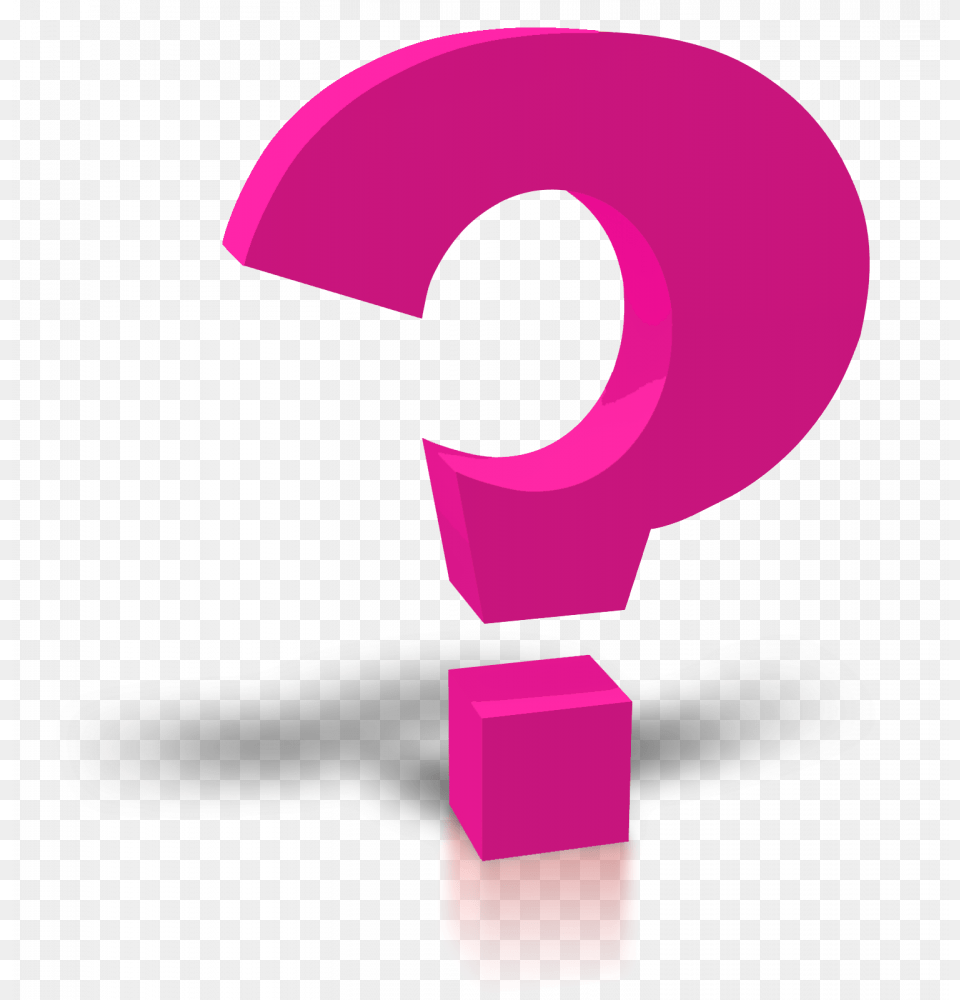 Pink Question Mark 3d Question Mark, Text, Number, Symbol Png