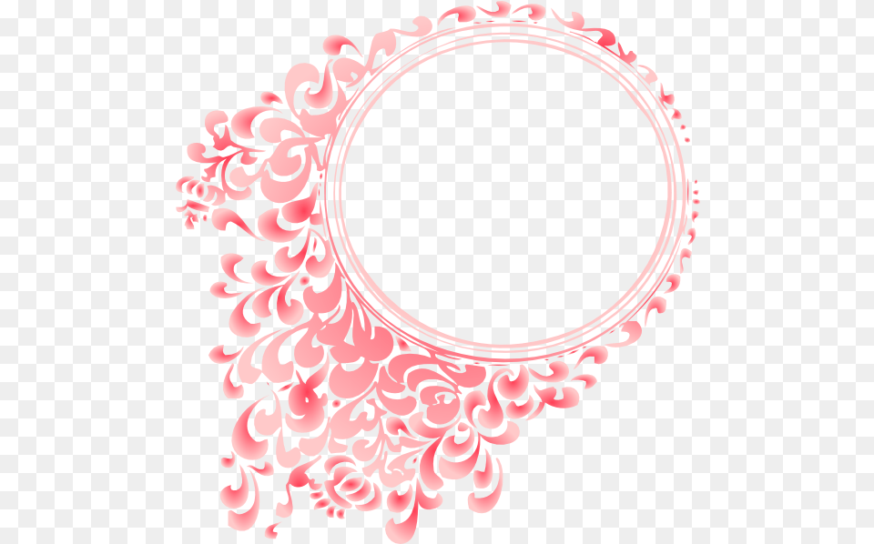 Pink Radial Gradient Circle Border Clip Art Pink Circle Border Clipart, Oval, Floral Design, Graphics, Pattern Free Png Download