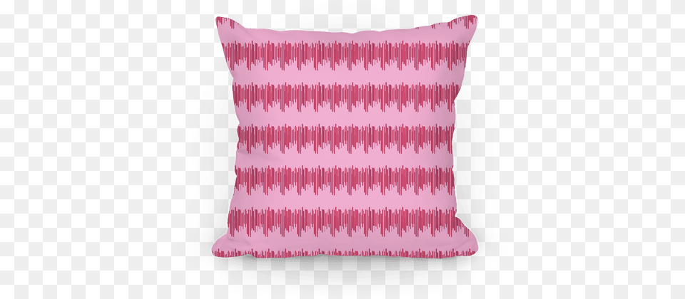 Pink Radio Wave Pattern Pillow Cushion, Home Decor Free Transparent Png