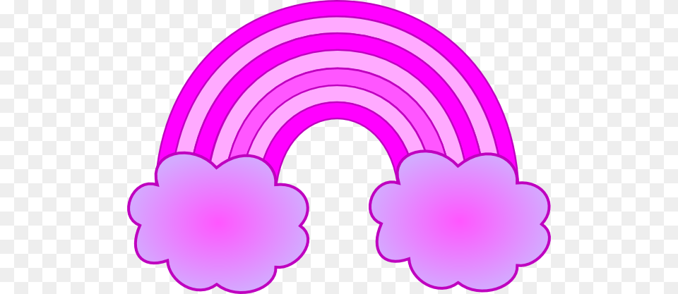 Pink Rainbow Clipart, Purple, Light Png