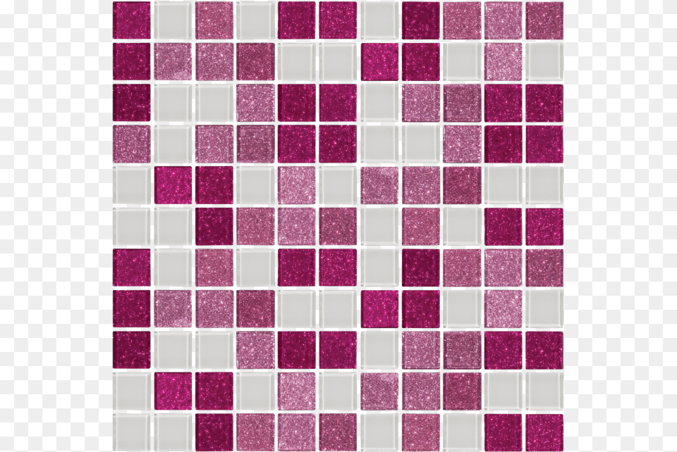 Pink Raspberry Glitter And White Glass Tile Mix Tile, Electrical Device, Switch, Floor, Purple Free Png Download