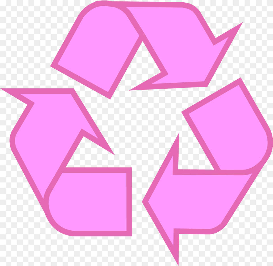 Pink Recycling Symbol Reduce Reuse Recycle Diagram, Recycling Symbol Free Png