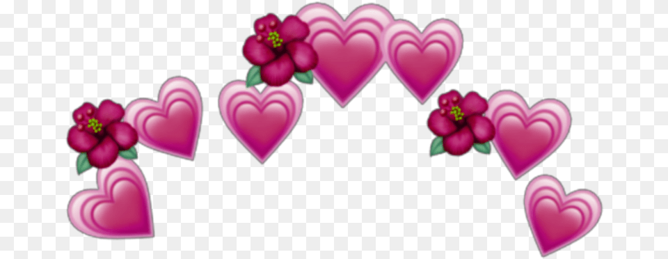Pink Red Spiral Aesthetic Crown Grid Wings Emoji Crown Hearts, Flower, Petal, Plant Free Png Download