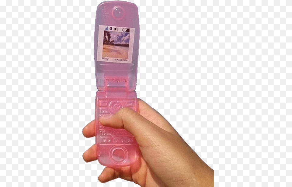 Pink Retro Flip Phone, Electronics, Mobile Phone, Baby, Person Free Png Download