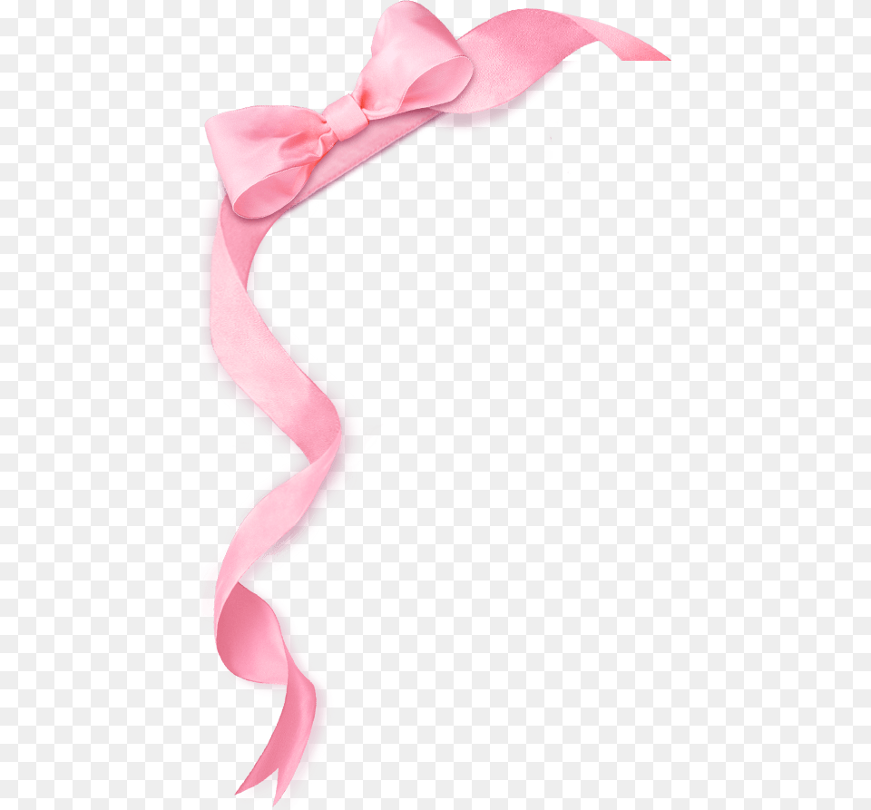 Pink Ribbon Background Gift Pink Ribbon, Accessories, Plant, Petal, Tie Free Png Download