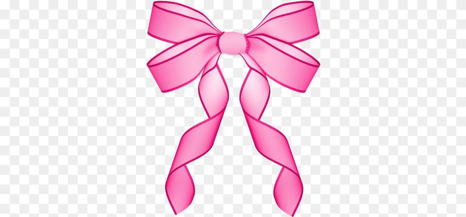 Pink Ribbon Bow Transparent U0026 Clipart Free Download Ywd Pink Bow Ribbon Drawn, Accessories, Formal Wear, Tie, Appliance Png Image