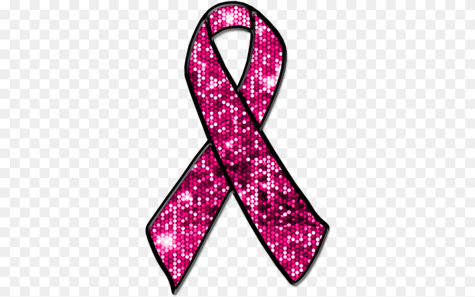 Pink Ribbon Glitter Clipart Breast Cancer Ribbon Glitter, Accessories, Formal Wear, Tie, Purple Free Png