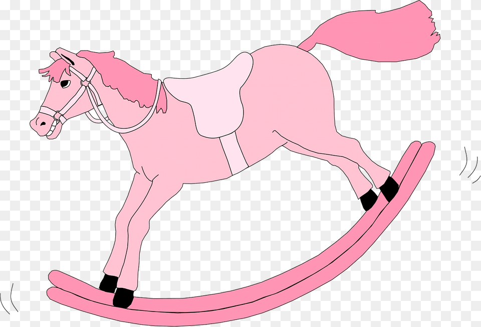 Pink Rocking Horse Clipart, Animal, Mammal Free Png