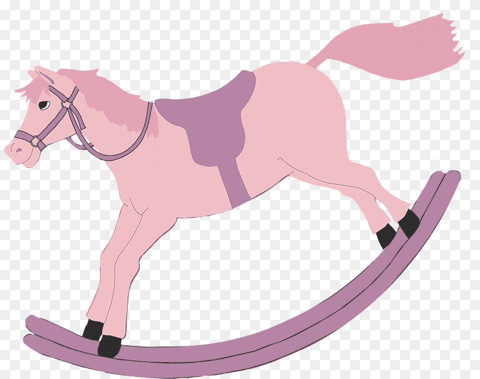Pink Rocking Hoser Clipart Horse, Animal, Furniture, Mammal Png