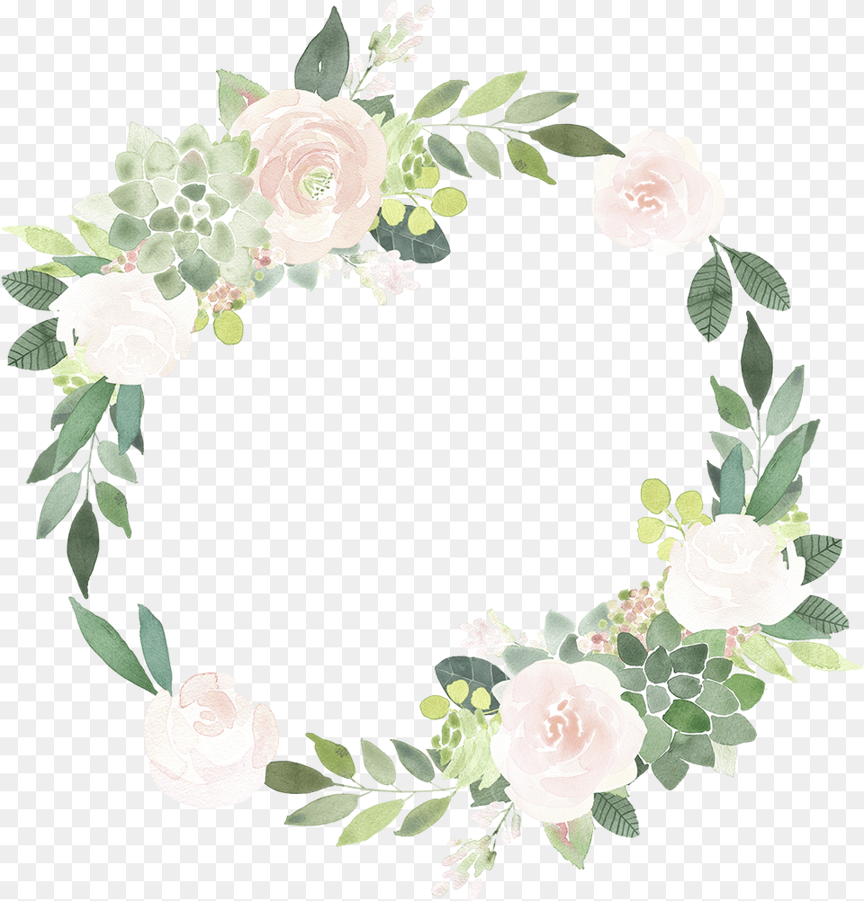 Pink Rose Border Background Succulent Clipart, Art, Floral Design, Flower, Graphics Png