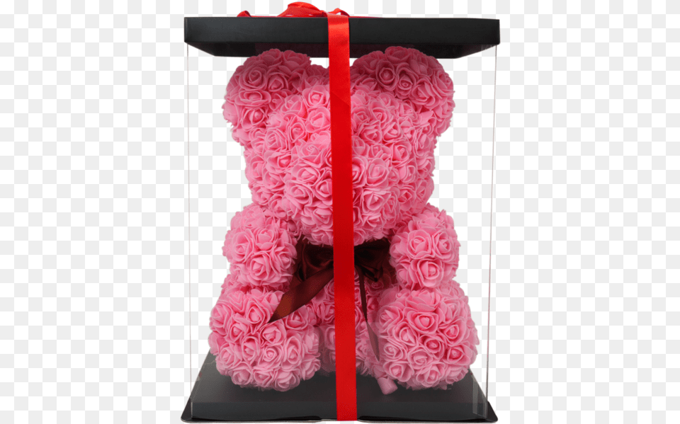 Pink Rose Flower Teddy Bear, Birthday Cake, Cake, Cream, Dessert Png Image