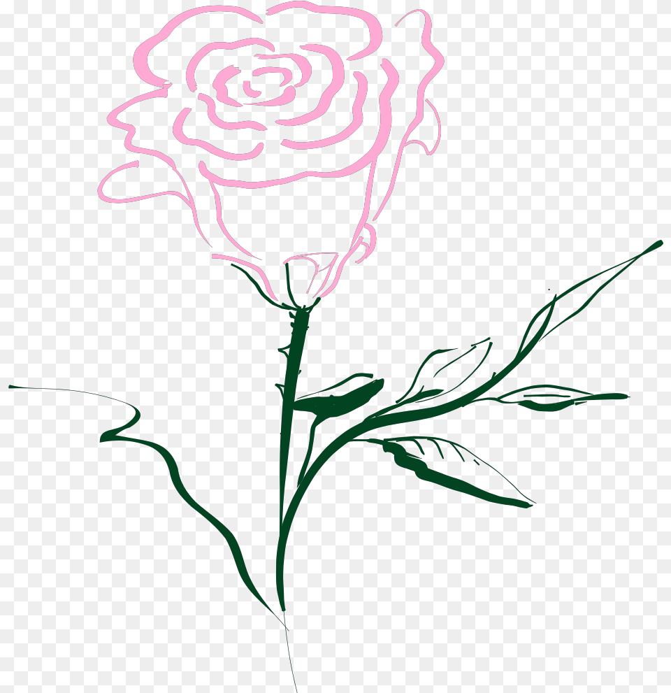 Pink Rose Svg Clip Arts Transparent Background Rose Clipart, Flower, Plant, Art, Graphics Free Png
