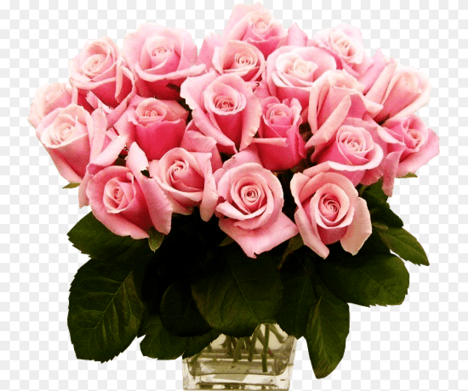 Pink Roses Transparent Vase Bouquet Gallery Yopriceville Pink Roses Vase, Flower, Flower Arrangement, Flower Bouquet, Plant Free Png