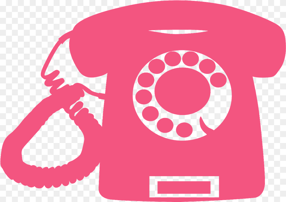 Pink Rotary Phone Clipart, Electronics, Dial Telephone Png Image