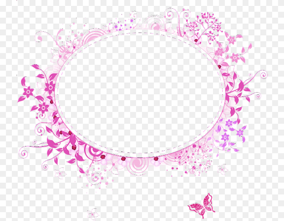 Pink Round Frame Round Pink Frame, Art, Graphics, Oval, Purple Free Png