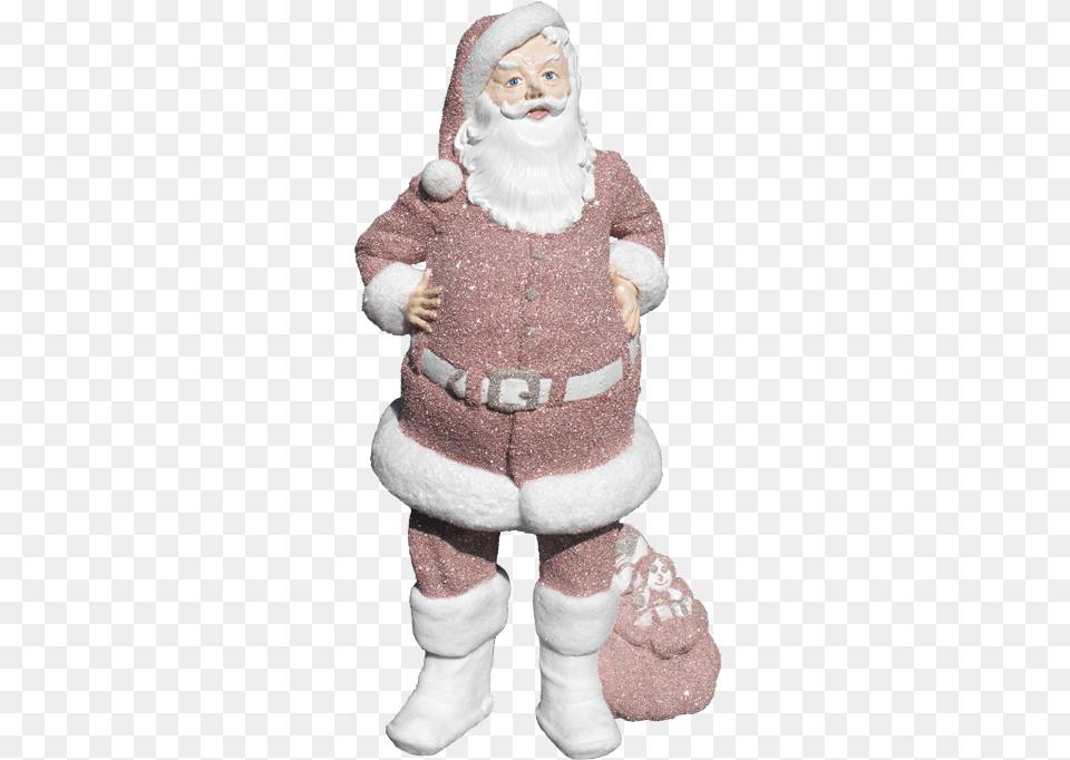 Pink Santa Claus Santa Claus, Baby, Person, Figurine, Toy Free Png Download