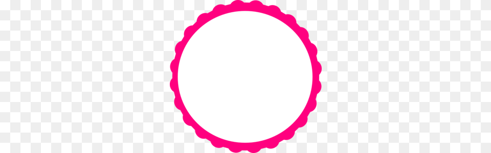 Pink Scallop Circle Frame Clip Art, Oval, Birthday Cake, Cake, Cream Free Png Download