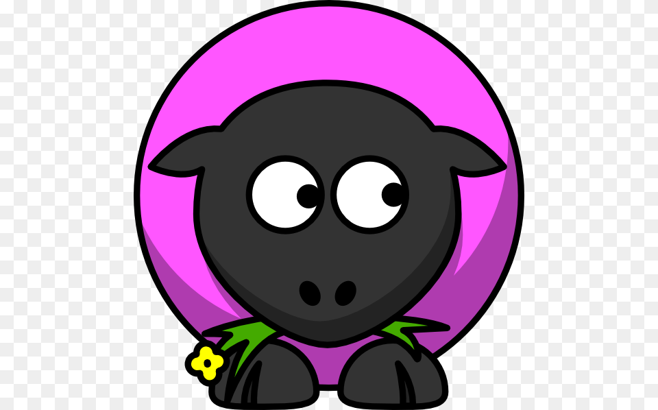 Pink Sheep Looking Down Svg Clip Arts Fat Cartoon Sheep, Purple, Clothing, Hardhat, Helmet Png Image