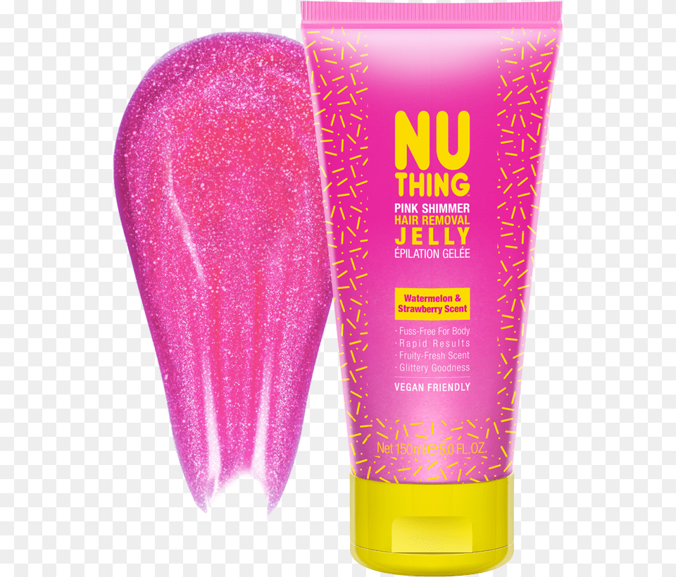 Pink Shimmer Hair Removal Jelly 150ml Nuthing Hair Removal, Bottle, Lotion, Tape, Cosmetics Png Image