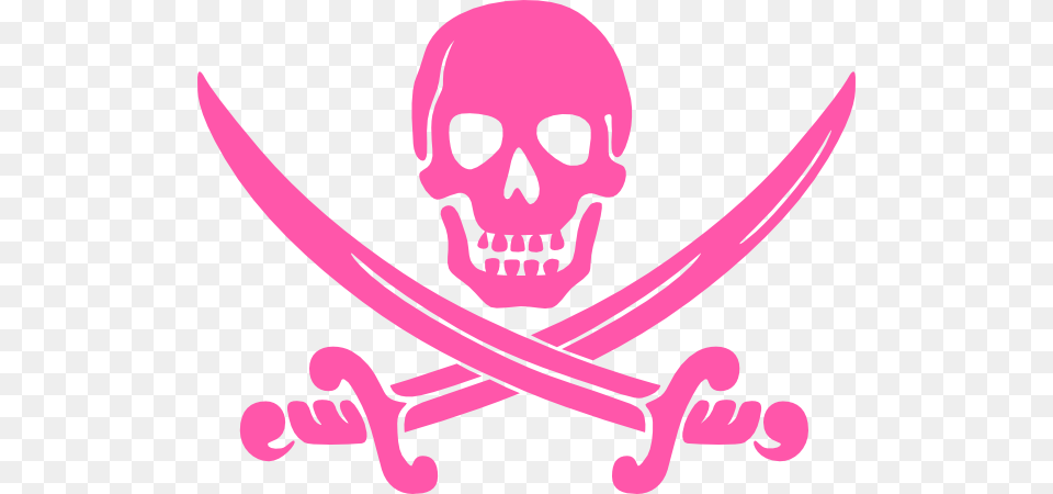 Pink Skull Pirate Crossbones Clip Art Royalty Pirate Clip Art, Baby, Person, Smoke Pipe, Face Png Image
