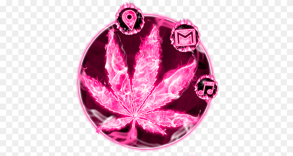 Pink Smoky Fire Rasta Weed Themes Hd Hd Weed Wallpaper Pink, Purple, Plant, Leaf, Flame Free Png