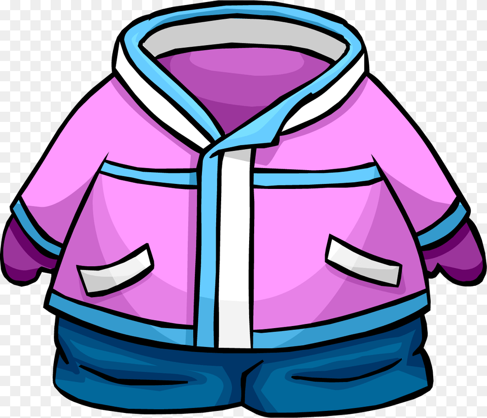 Pink Snowsuit Club Penguin Wiki Fandom Powered, Clothing, Coat, Hood, Hoodie Free Png