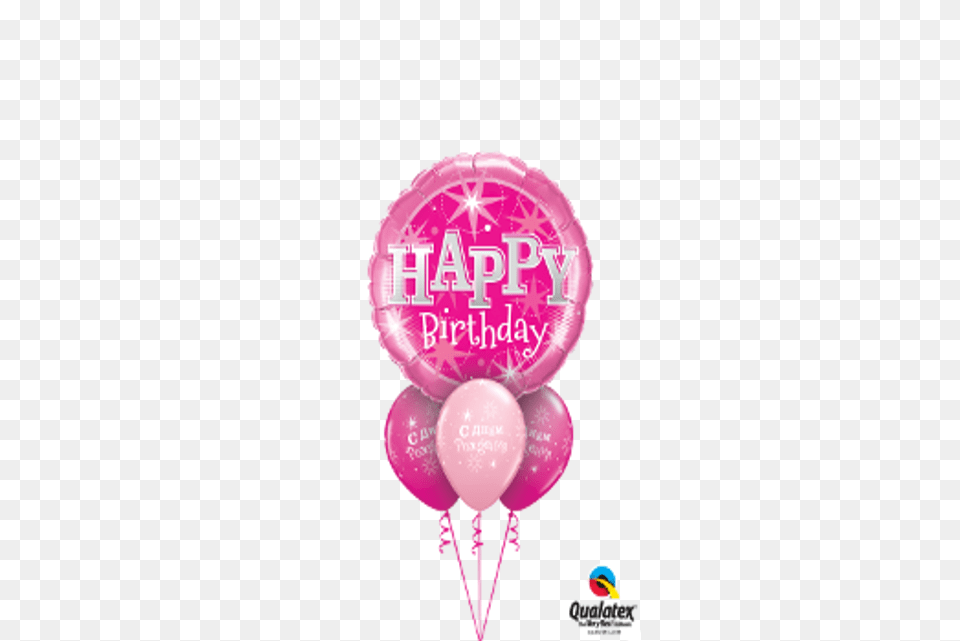 Pink Sparkle Birthday Bouquet Giant Big Pink Birthday Balloon Free Transparent Png