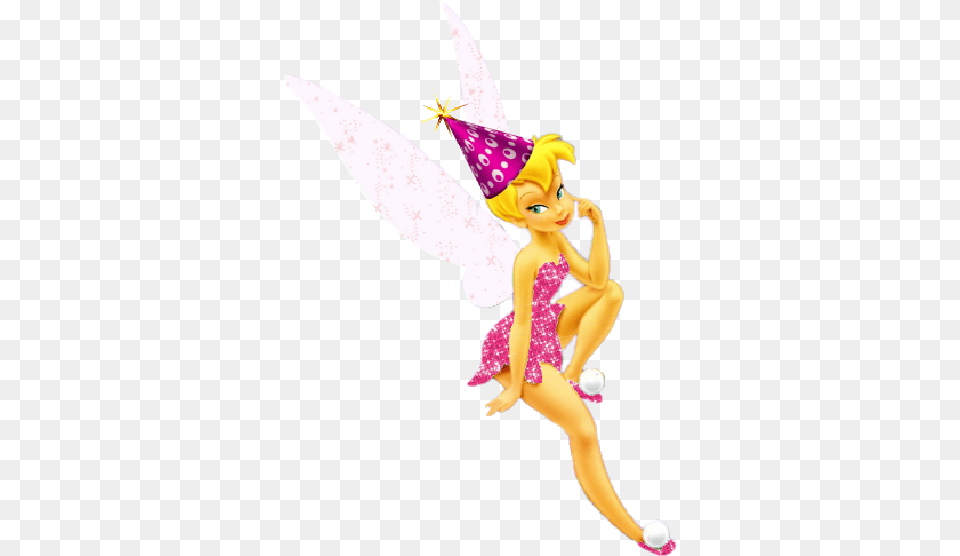 Pink Sparkles Tinkerbell Cartoon, Clothing, Hat, Baby, Person Free Transparent Png