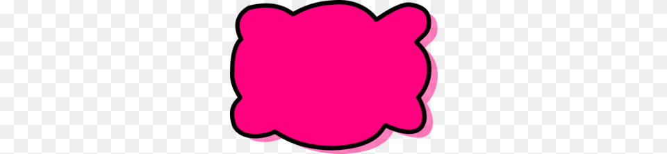 Pink Speech Bubble Clip Art, Cushion, Home Decor, Sticker Png Image