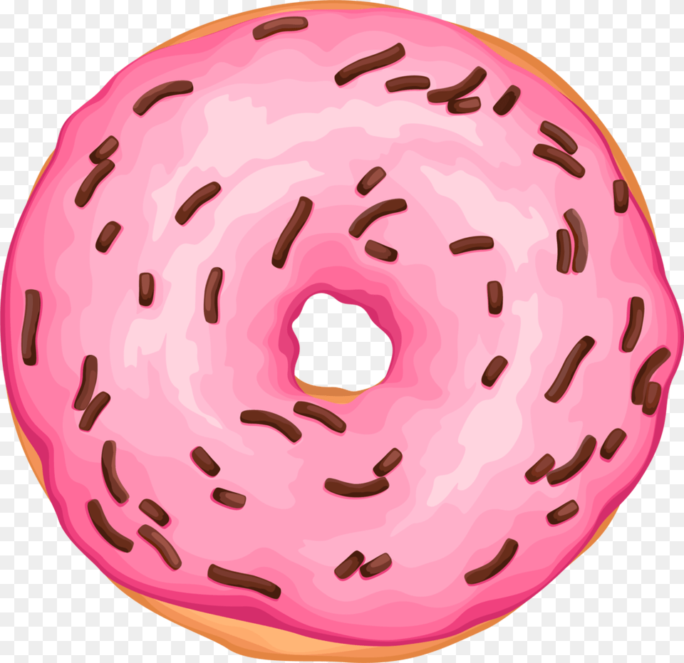 Pink Sprinkled Doughnut, Food, Sweets, Donut, Helmet Png Image