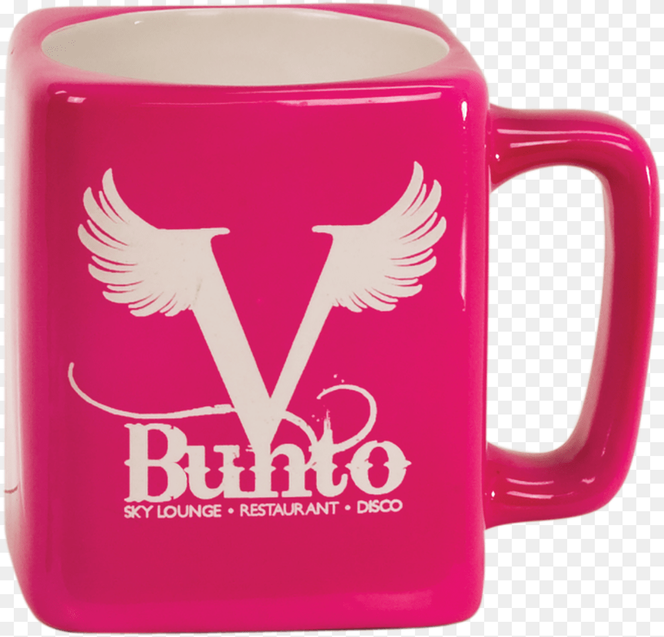 Pink Square Ceramic Mug Beer Stein, Cup, Beverage, Coffee, Coffee Cup Free Png Download
