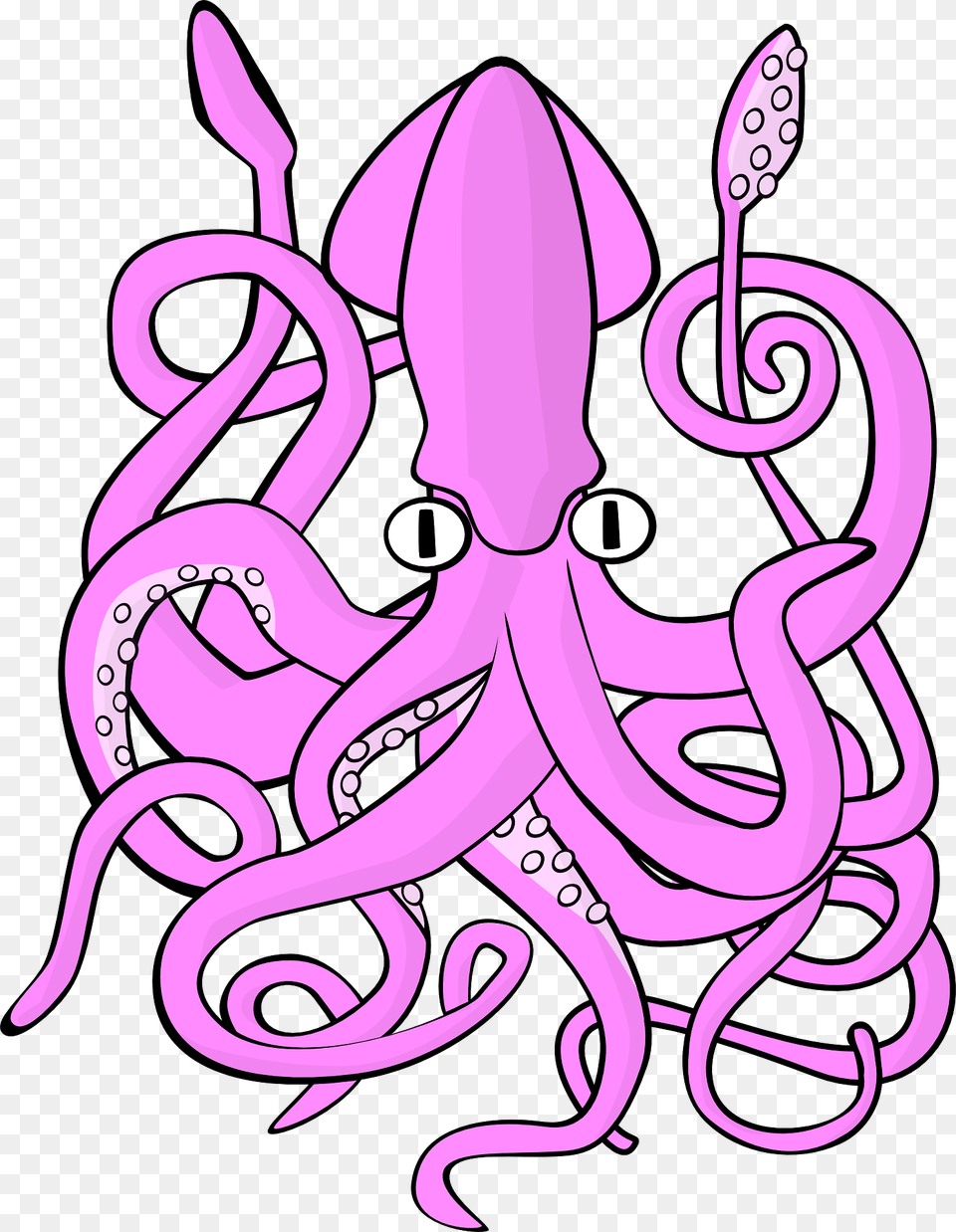 Pink Squid Clipart, Animal, Sea Life, Dynamite, Weapon Png