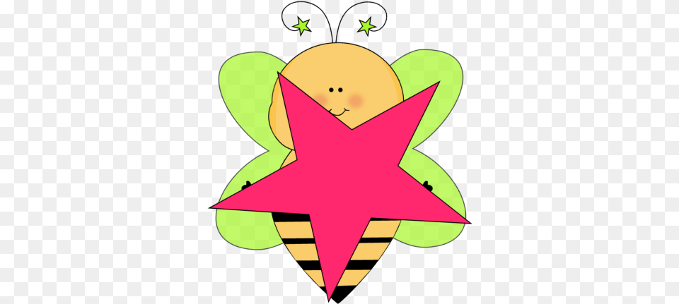 Pink Star Foaled 1904 In Kentucky Was An American Cute Flower With Bees Clipart, Star Symbol, Symbol Free Png Download
