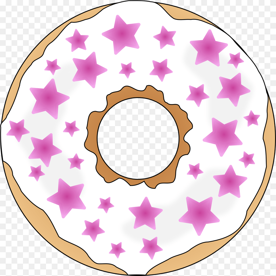 Pink Stars Donut Clip Arts Dont Touch My Book, Food, Sweets, Flag, Person Free Png