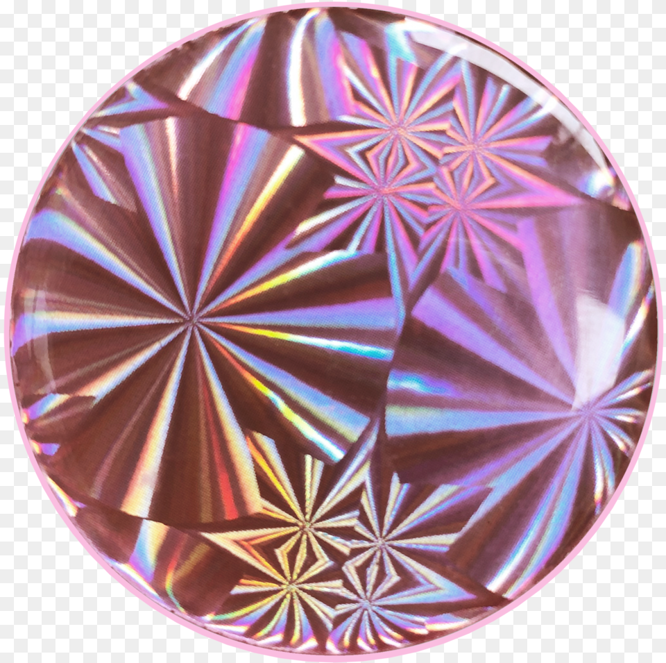 Pink Stars Hologram Circle, Accessories, Sphere, Gemstone, Jewelry Free Png Download