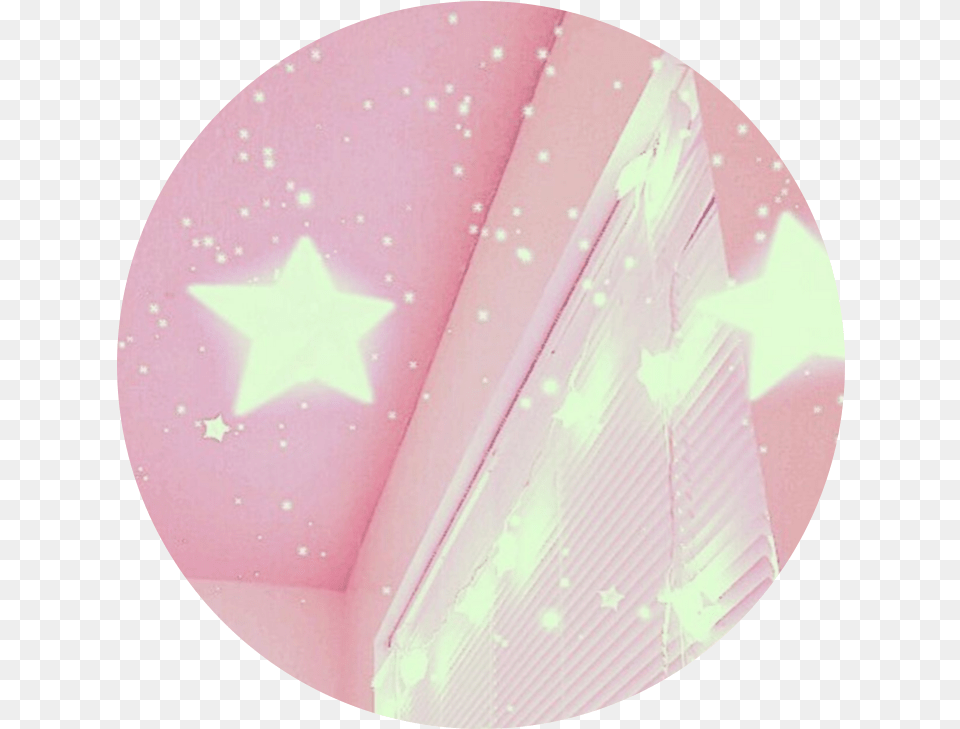 Pink Stars Pink Aesthetic Icon Stars Star Profile Pic Aesthetic Pastel Circle, Disk, Home Decor Free Png Download