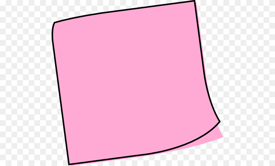 Pink Sticky Note Clip Art At Clker Sticky Notes Cartoon, Home Decor, Paper Png