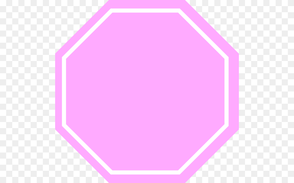 Pink Stop Sign Clip Art, Symbol, Road Sign, Stopsign Free Png Download