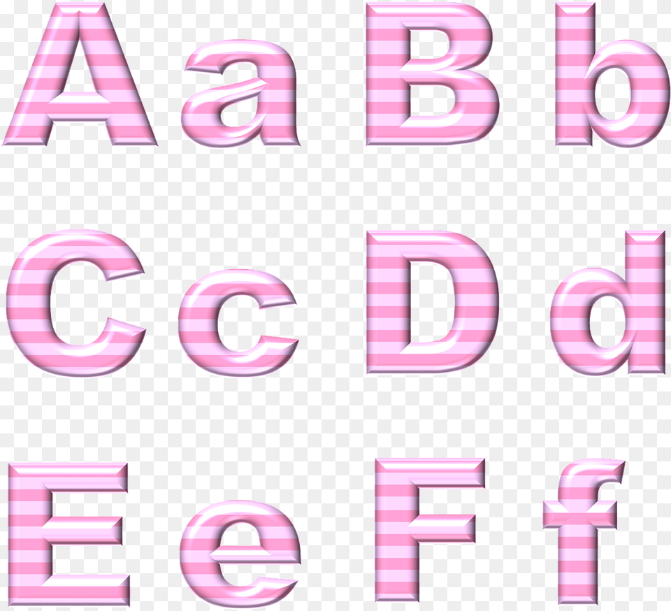 Pink Stripe Alphabet, Text, Number, Symbol Free Transparent Png