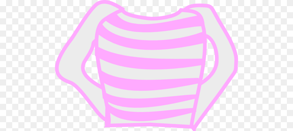 Pink Striped Long Sleeve Shirt Clip Art, Clothing, Long Sleeve, T-shirt, Swimwear Png