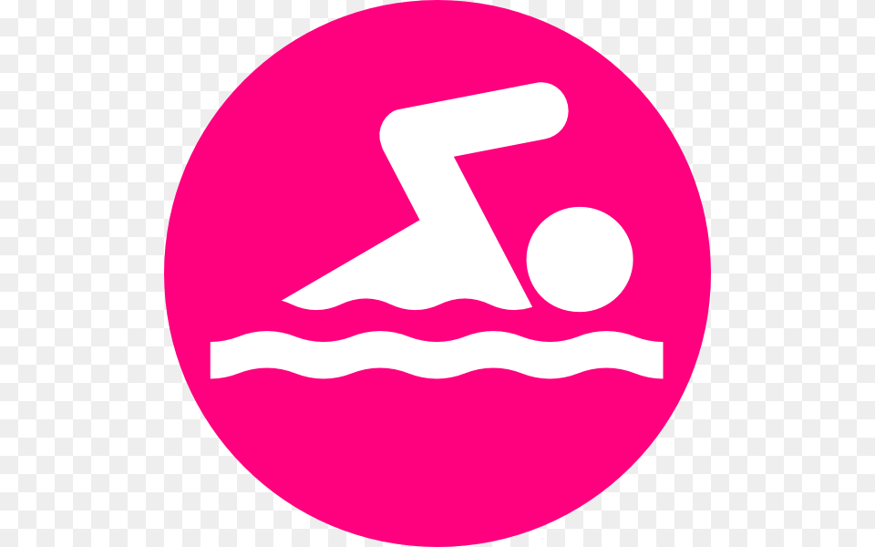 Pink Swimmer Clip Art At Clker Person Swimming Clipart, Food, Ketchup, Logo, Symbol Free Transparent Png