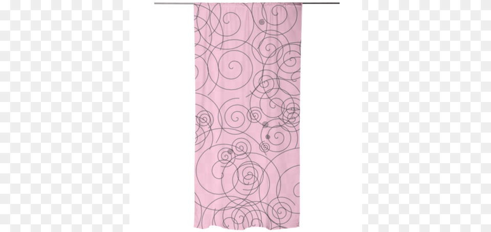 Pink Swirls Curtain 75 Towel, Home Decor, Shower Curtain, Pattern, Blackboard Free Png Download