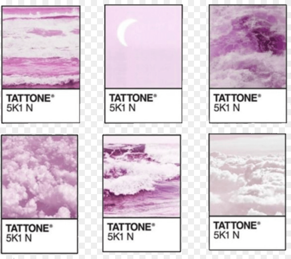 Pink Tattone Pantone Purple Clouds Aesthetic Polaro Pantone Aesthetic, Nature, Outdoors, Art, Collage Free Png Download