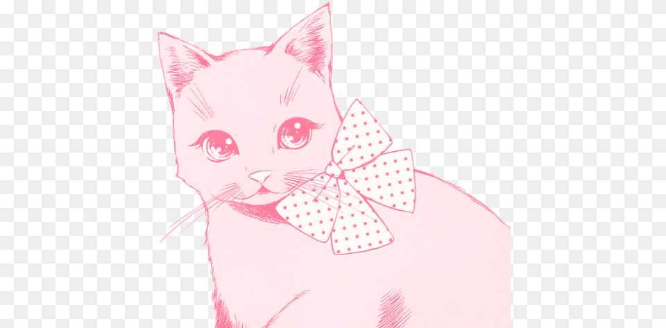 Pink Tealpink U0026 Teal Anime Cat In 2019 Anime Girl Pink Pastel Pink Anime Cat, Accessories, Formal Wear, Tie, Person Png Image