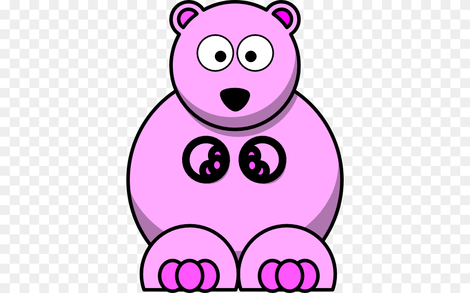 Pink Teddy Bear Clip Art At Clker Baby Polar Bear Drawings, Purple, Animal, Mammal, Wildlife Free Transparent Png