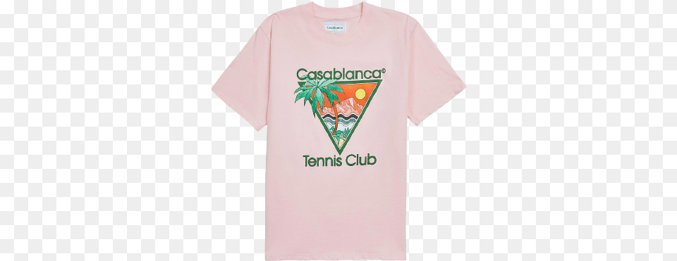 Pink Tennis Club Icon T Shirt Short Sleeve, Clothing, T-shirt, Triangle Png