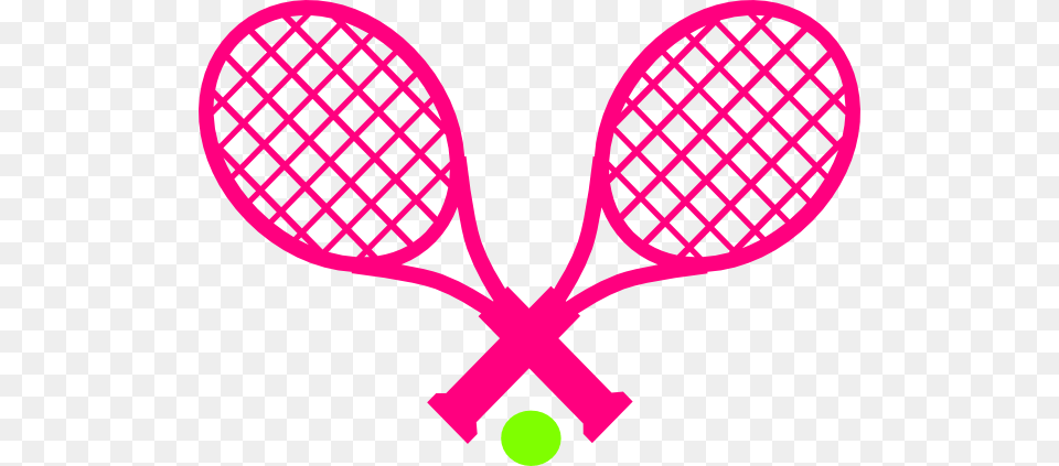 Pink Tennis With Green Ball Clip Art, Racket, Sport, Tennis Racket Png Image