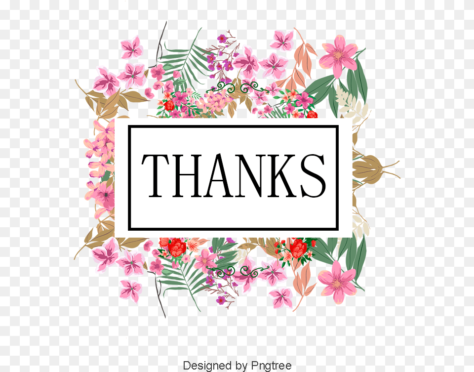 Pink Thank You Thank You Floral, Art, Floral Design, Flower, Graphics Png Image