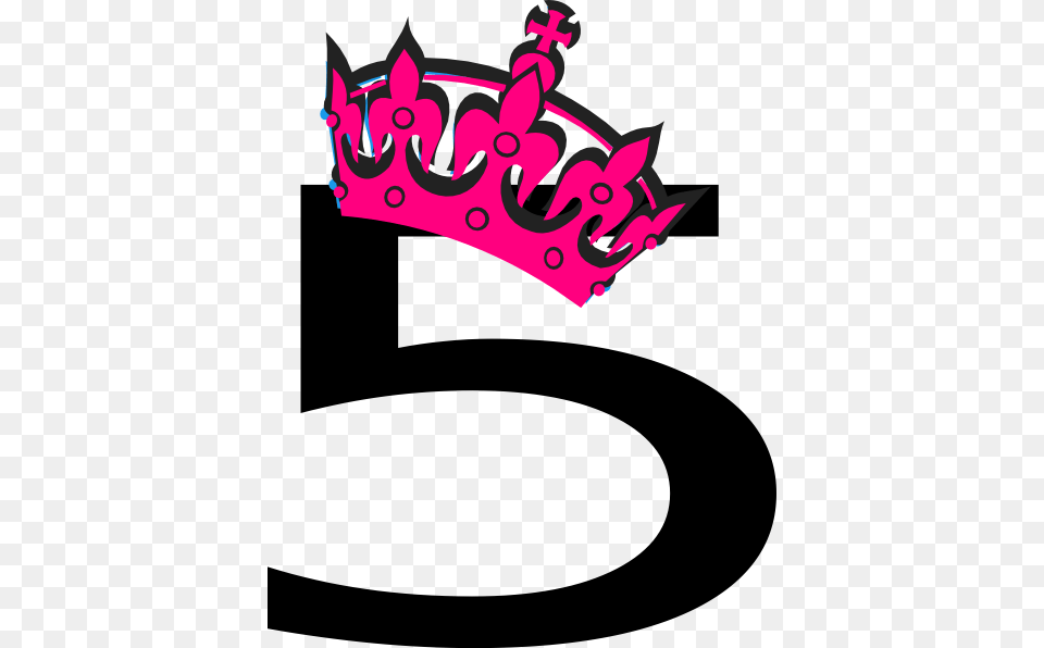 Pink Tilted Tiara And Number Clip Art, Accessories, Jewelry Free Png