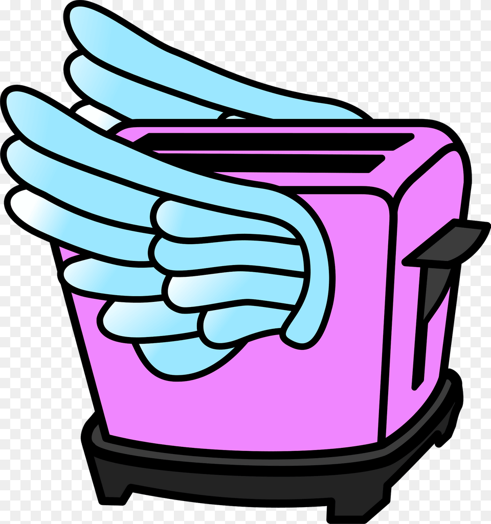 Pink Toaster With Wings Clipart, Device, Appliance, Electrical Device Png